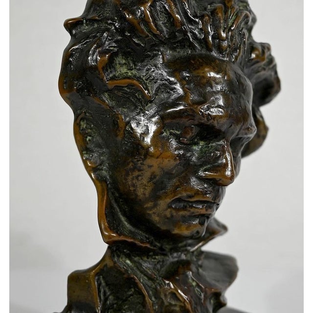 Metal Bronze Beethoven Sculpture by P. Le Faguays, 1930s For Sale - Image 7 of 16