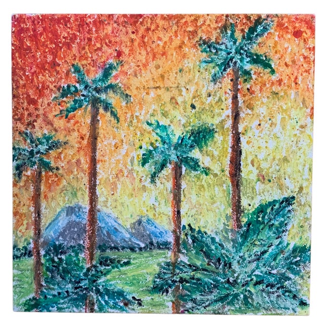 American Paul Bellardo 2006 Expressionist Hawaiian Landscape Oil Painting on Board For Sale - Image 3 of 3