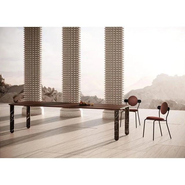 Not Yet Made - Made To Order Large Green and White Marble Sunday Dining Table by Jean-Baptiste Souletie For Sale - Image 5 of 11