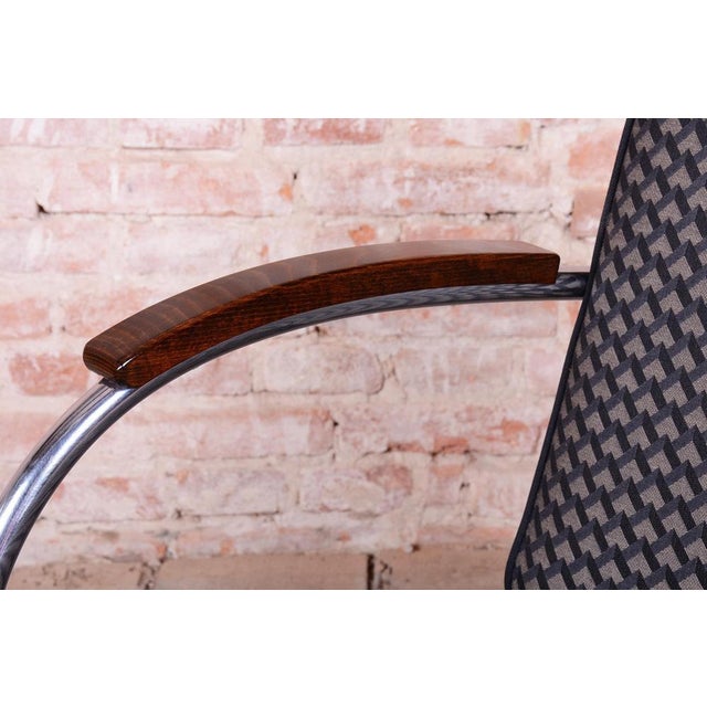 Bauhaus Armchairs in Beech and Chrome from Mücke Melder, Czech, 1930s, Set of 2 For Sale - Image 12 of 17
