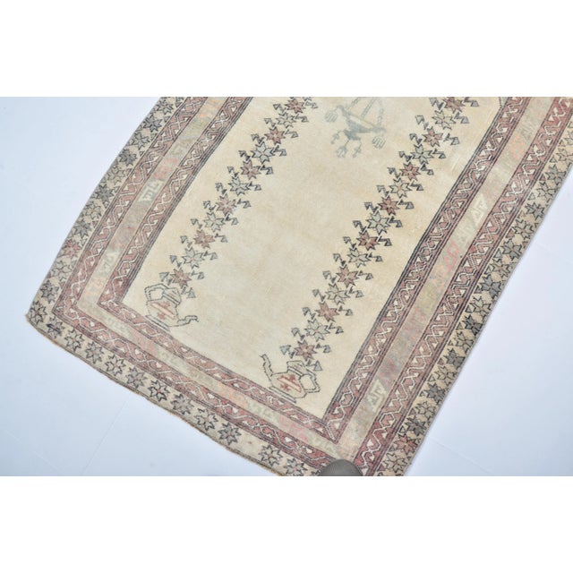 1960s Anatolian Low Pile Abstract Design Carpet For Sale In Phoenix - Image 6 of 11