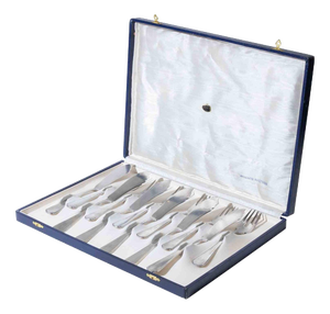 Vintage Italian Silver Fish Cutlery, 1970s, Set of 12