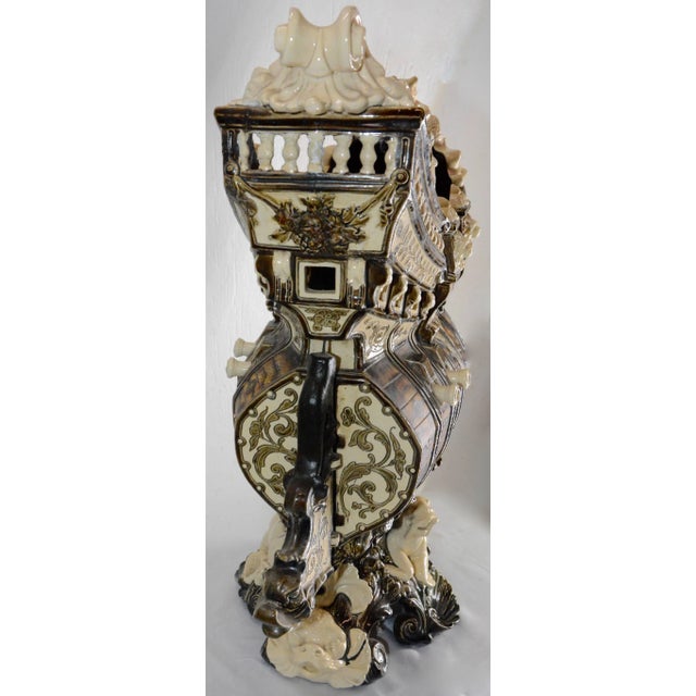 Late 1800s Majolica Ship Surrounded by Animals For Sale - Image 4 of 11