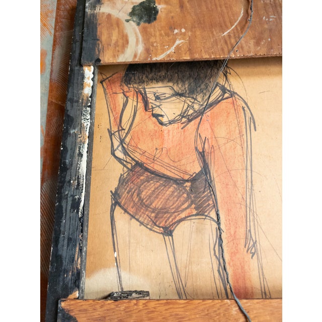 Mid-Century Modern Abstract Expressionist Oil Painting Signed Remington For Sale - Image 10 of 10