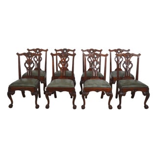 Set of 8 Henredon Mahogany Dining Chairs For Sale