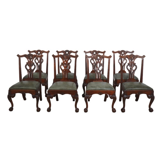 Set of 8 Henredon Mahogany Dining Chairs For Sale