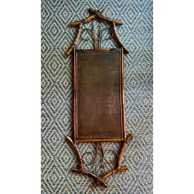 Vintage Bamboo Framed Palm Tree Wall Art For Sale - Image 10 of 11