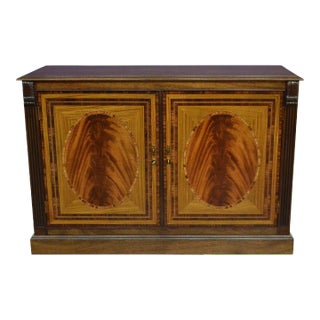 Mahogany Georgian Style Two-Door Buffet Credenza by Leighton Hall Made-To-Order For Sale