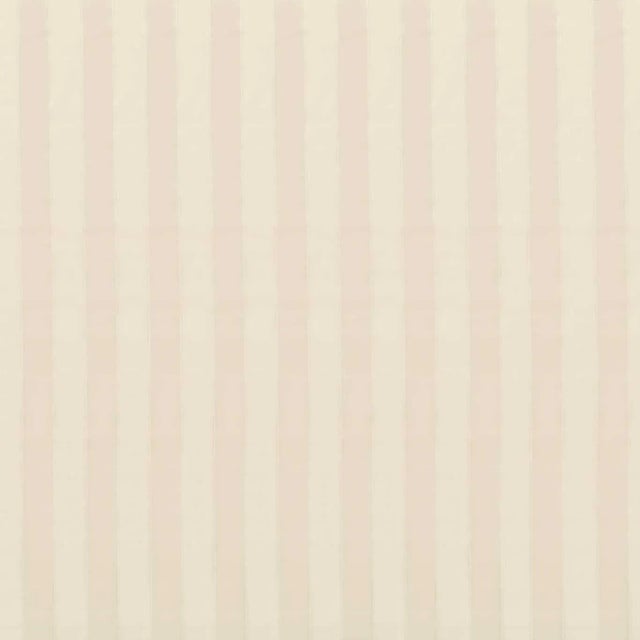 Zoffany Suffolk Stripe Fabric in Soft White - a Sample For Sale