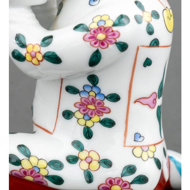 White Mid 20th Century Herend Painted Porcelain Figural Open Salts - Set of 4 For Sale - Image 8 of 10