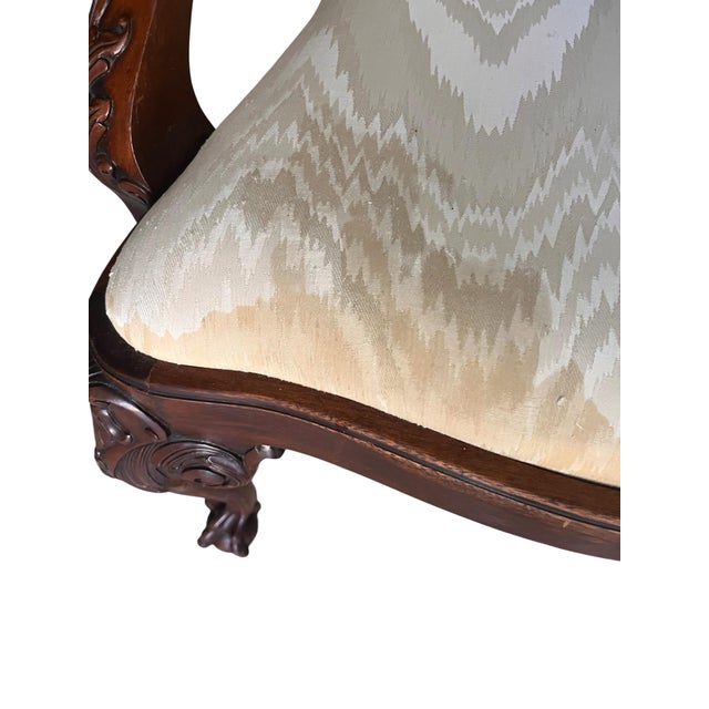 Early 20th Century Thomasville Chippendale Style Mahogany Claw and Ball Armchair Set of Two For Sale In Miami - Image 6 of 12
