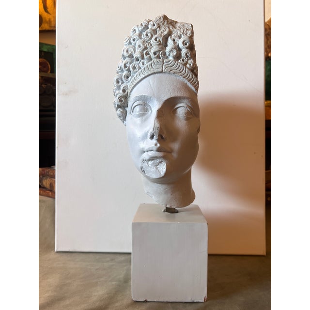 Vintage Roman-Style Bust – Head of a Noble Woman Up for sale is a beautiful reproduction of a Roman portrait head, modeled...