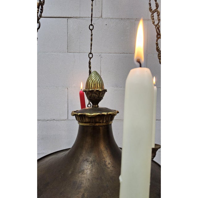 Antique Neo-Renaissance Greenman Candle Chandelier, 1980s For Sale - Image 17 of 18