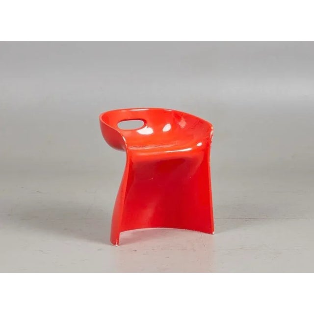 Orange Stool by Winifred Staeb for Form + Life, 1970s For Sale - Image 5 of 5