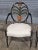 Hepplewhite Late 20th Century Pair of Karges Hepplewhite Plum Arm Chairs Ebonized, Carved Hand Painted Leather Fabric For Sale - Image 3 of 14