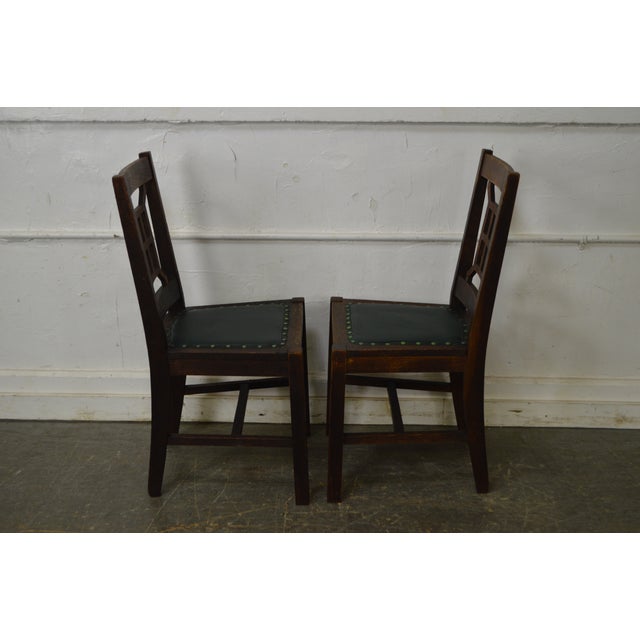 Antique Mission Style Michigan Chair Co. Dining Chairs Set of 4