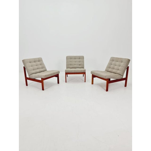 Mid-Century Danish Teak Lounge Chairs by Ole Gjerlov Knudsen and Torben Lind for France and Son, 1960s For Sale - Image 17 of 18