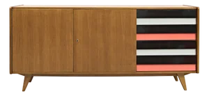 U-460 Oak Sideboard by J. Jiroutek for Interior Prague, 1960s