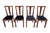 Art Deco table with a set of chairs, Poland, 1940s. The furniture is in very good condition, after professional...