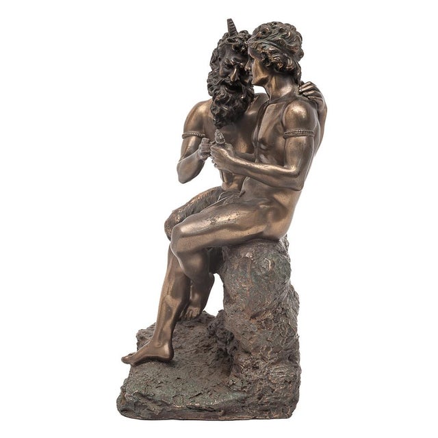 Sculpture of Pan and Daphnis in Bronze & Resin, 2008 For Sale - Image 6 of 13
