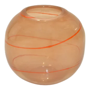 Henry Dean Belgium Blown Mid-Century Modern Striking Blown Glass Vase, Bowl 1980