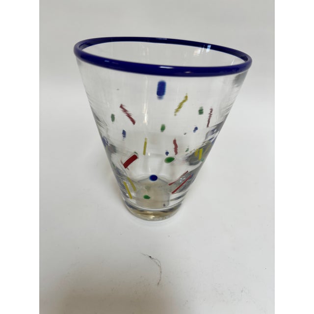1990s John Burchetta Set of 4 Hand Blown Murano Glass Tumblers, 1995 For Sale - Image 5 of 15