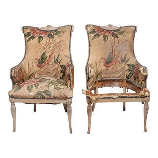 Dramatic Pr. High Style Art Deco Hollywood Regency Grosfeld House Style Chairs For Sale