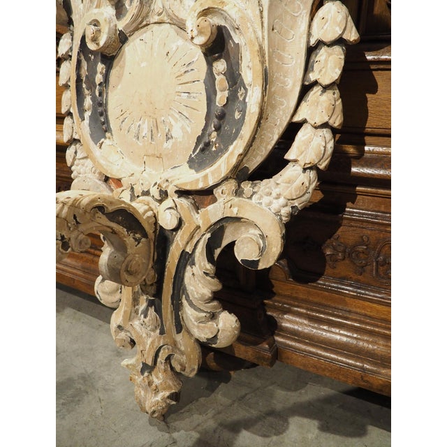 Large Antique Parcel Painted Wooden Chateau Sconce, Circa 1800 For Sale - Image 11 of 12