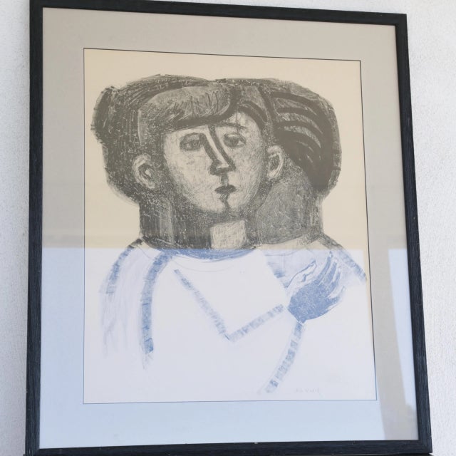 Fernand Léger 1960 Mid-Century Scandinavian Lithograph "The Family" by Swedish Artist Nils Wedel, Signed & Numbered For Sale - Image 4 of 13