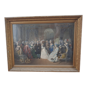 Lithograph Franklin at the Court of France