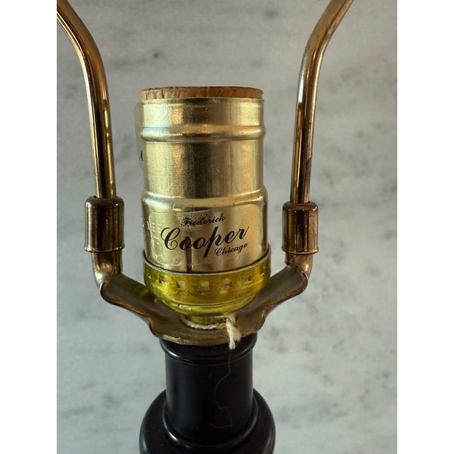 Pair of Frederick Cooper Faux Bamboo Wood Table Lamps For Sale - Image 10 of 14