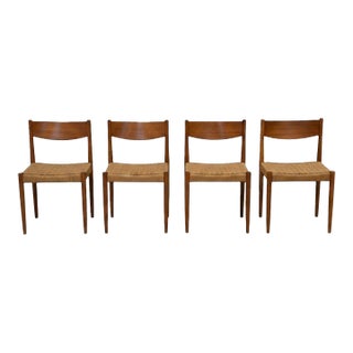 1970s Danish Modern Teak Dining Chairs by Poul Volther - Set of 4 For Sale