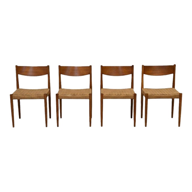 1970s Danish Modern Teak Dining Chairs by Poul Volther - Set of 4 For Sale