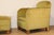 Vintage Velvet Armchairs with Ottoman, 1950s, Set of 3 For Sale - Image 11 of 18