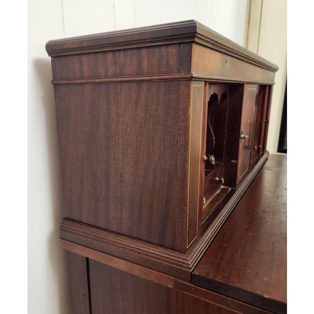 Late 19th Century 19th Century Federal Style Mahogany Secretary Desk For Sale - Image 5 of 17