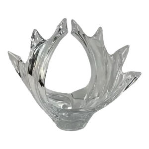 Vannes Le Chatel French Crystal Glass Vase Sculpture
