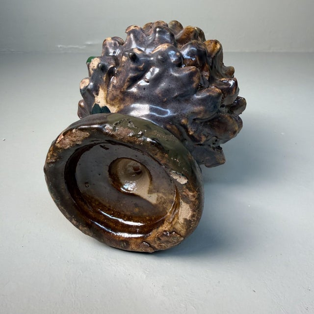 Ceramic Pine Cone by Rocco Condurso, Seminara, Italy, 1970s For Sale - Image 6 of 8