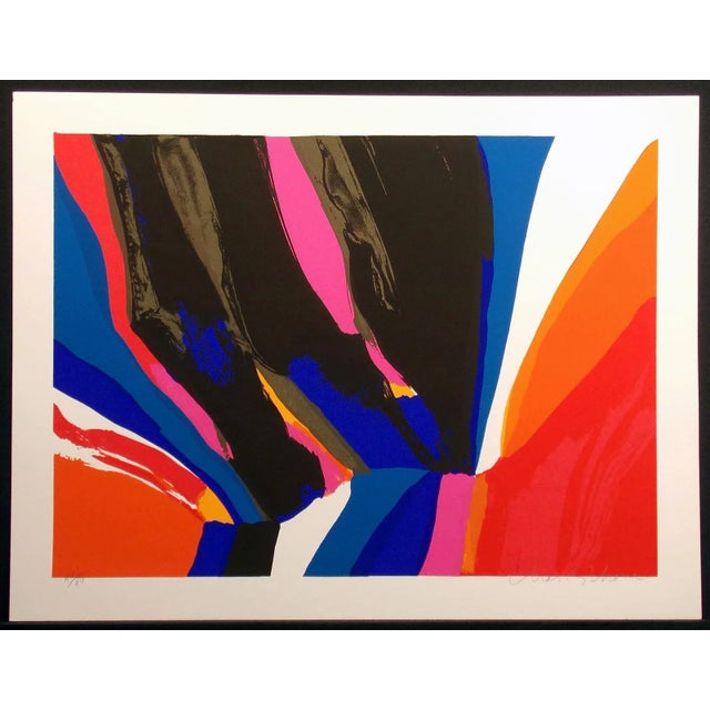 1980s "Nochburt" Abstract Serigraph by Charles Schorre For Sale - Image 4 of 4