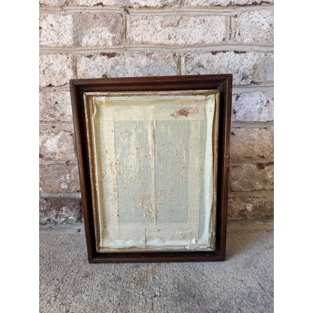 Vintage Textured Art in Original Frame For Sale - Image 16 of 18