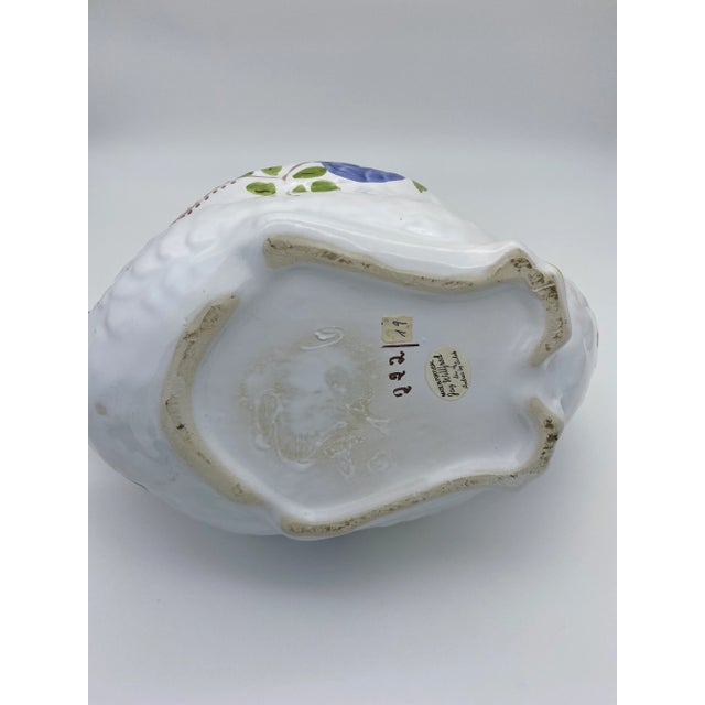 White Vintage Ceramic Floral Swan Cachepot For Sale - Image 8 of 9