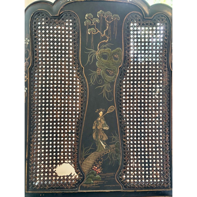 Early 20th Century Black Asian Wicker Chair For Sale In Phoenix - Image 6 of 7