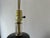 80's Postmodern Black Glazed Ceramic Table Lamp on Lucite Base For Sale - Image 11 of 12