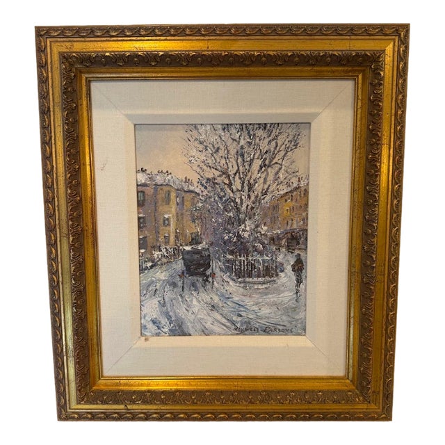 1960s Maxwell Parsons Oil Painting - Street Scene For Sale