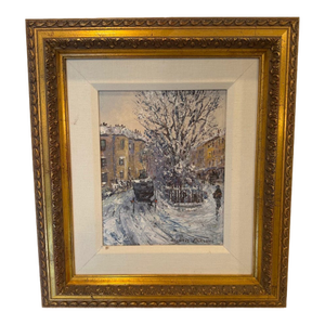 1960s Maxwell Parsons Oil Painting - Street Scene