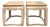 Pair of Vintage Ming-Style Solid Wood Side Tables in Bleached Whitewash Finish For Sale