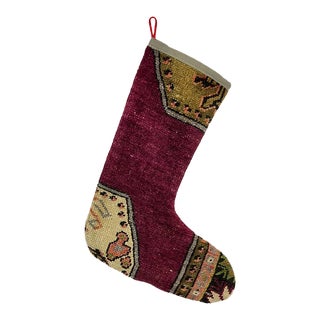 Turkish Kilim Rug Christmas Stocking For Sale