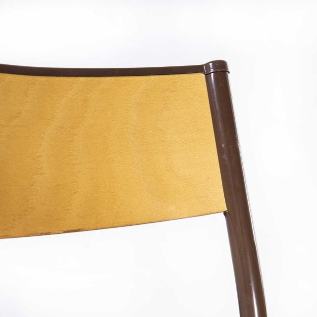 Brown French Mullca Stacking Dining Chair, 1960s For Sale - Image 8 of 13