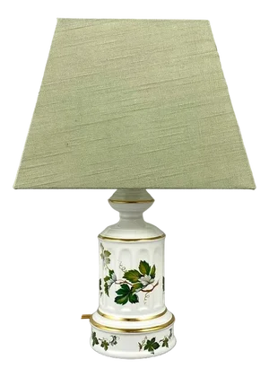 Vintage Table Lamp in Porcelain by Porcelain De Bruxelles, Belgium