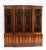 A delightful Vintage flame mahogany Georgian Revival library breakfront bookcase / display cabinet, dating from the mid...