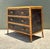 Mid-Century Modern Vintage Rattan and Grasscloth Three-Drawer Dresser For Sale - Image 3 of 18